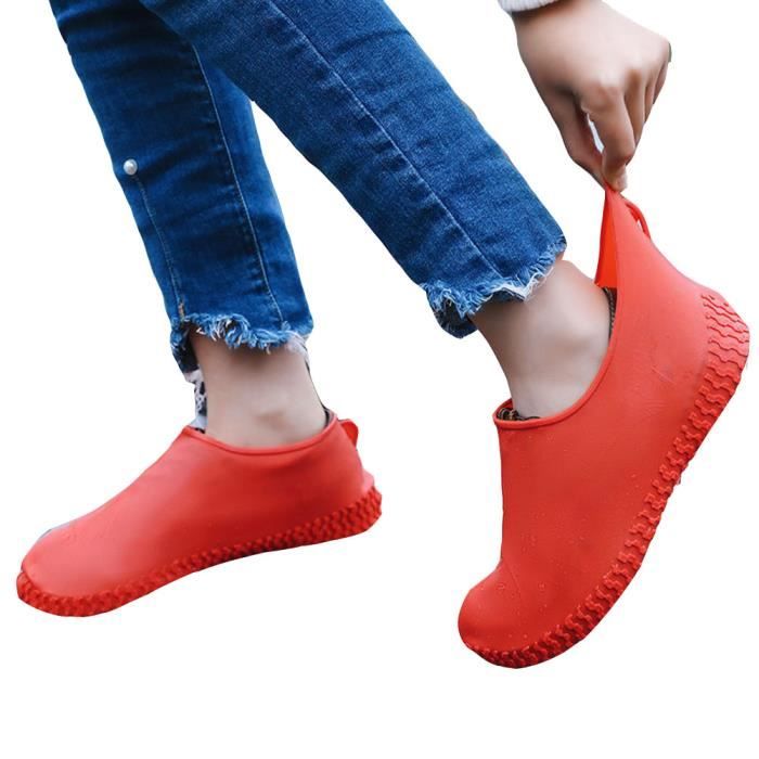 Couvre-chaussures Rain Boots Cover Silicone Antidérapant Couvre