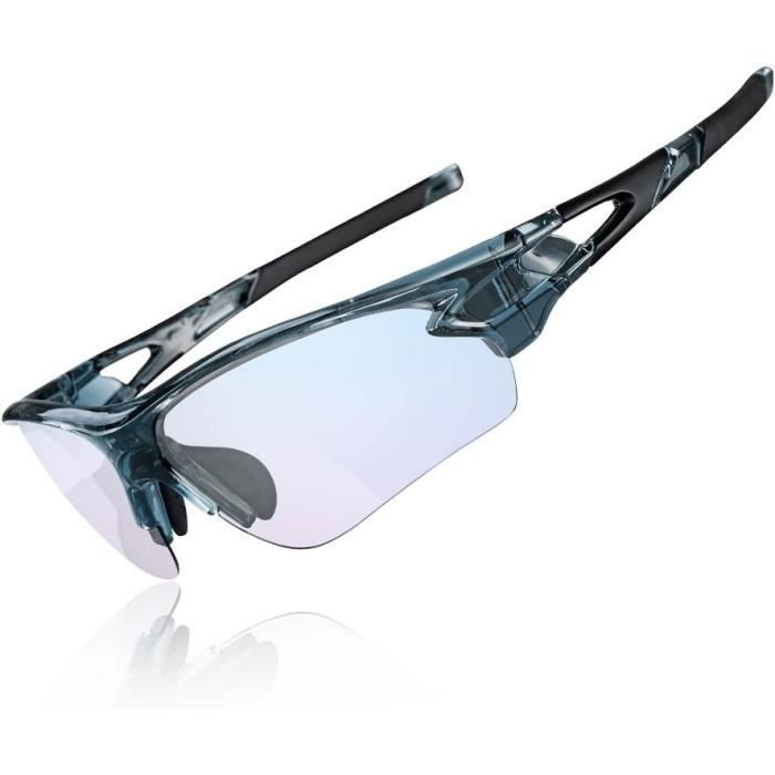 Lunettes De Sport Polarisées Photochromiques 2 En 1 - Cyclisme, Running, Conduite - Verres Interchangeables - Léger - 6