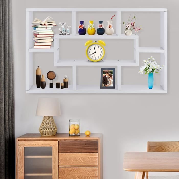 Etagere Mural Meuble De Rangement Livres Cd Pour Bureau Salon