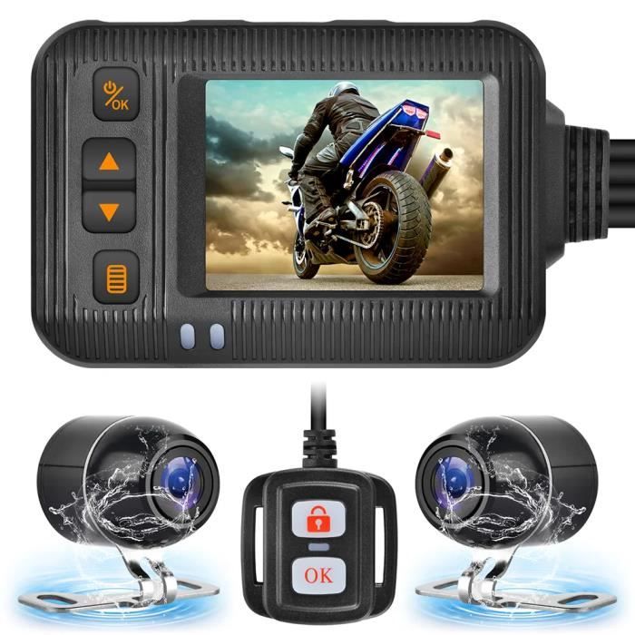 Caméra de moto étanche DVR 1080P DVR moto Dash Cam 3 pouces caméra avant et arrière enregistreur vidéo DVR noir Vision nocturne