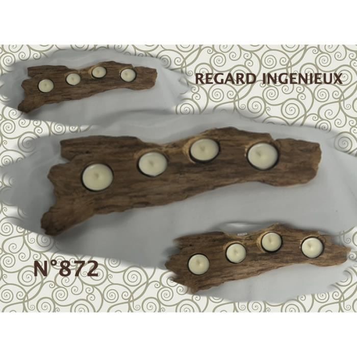 Lot De 24 Photophores En Bois Naturel HJYDGJ - Bougeoirs Ronds Pour Bougies Votives Et Décoration Table