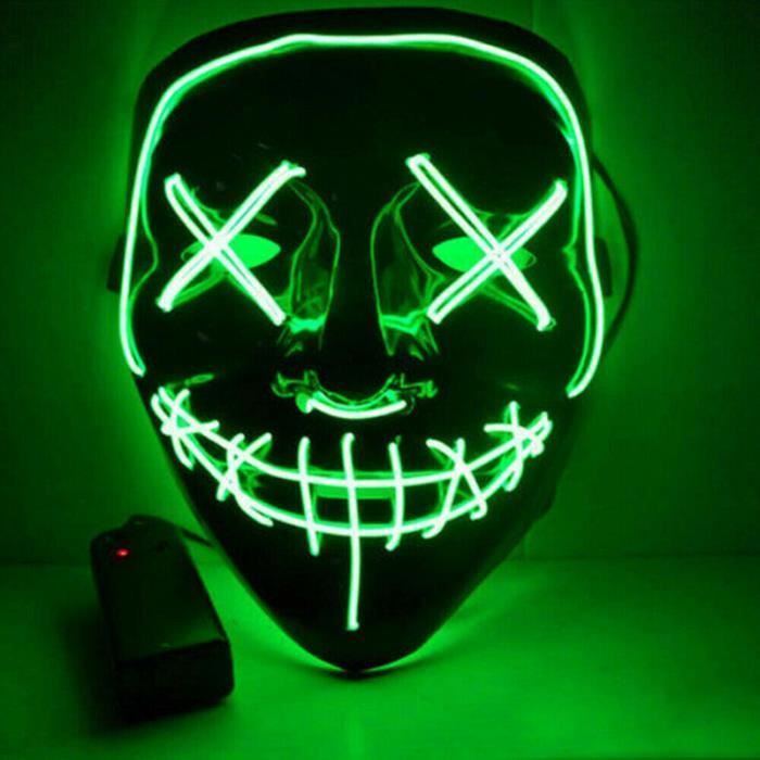 LED Halloween Masques Cosplay Masques La Purge élection an Lumière LED Masque Festival Déguisement Halloween 