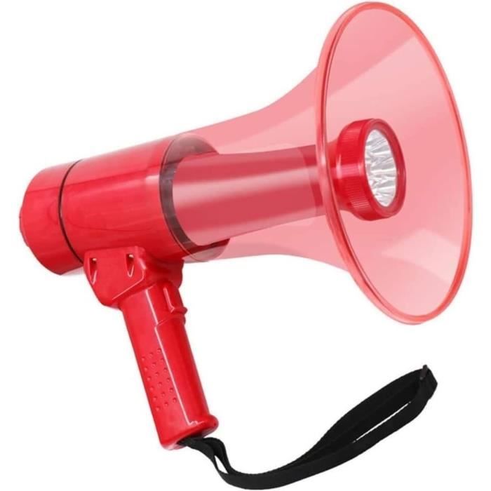 Mégaphone Pyle 40W - Sirène, Musique Et Micro Inclus - Portée 670 M², étanche, Léger Et Portable - Pour événements, Sécurité, Extérieur