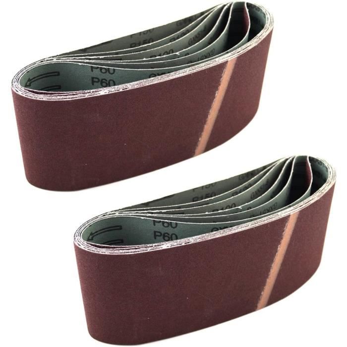12 x Ruban papier abrasif papier abrasif Ponceuse à bande bande