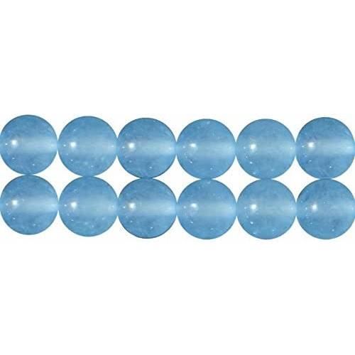 SKYBEADS Perles Calcedoine d aqua s Teintees Rondes 8mm Pierre Semi Precieuse pour Bijoux Longueur 38cm environ 46 pcs173 Achat Vente pierre vendue seule Cdiscount