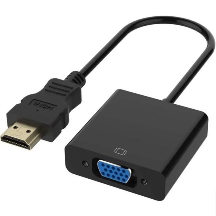 Adaptateur de Câble HDMI vers VGA Convertisseur Mâle vers Femelle