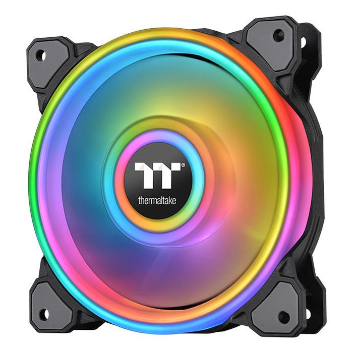 Refroidisseur - THERMALTAKE - RIING QUAD 12 RGB - 12 cm - Noir Blanc - Éclairage RGB