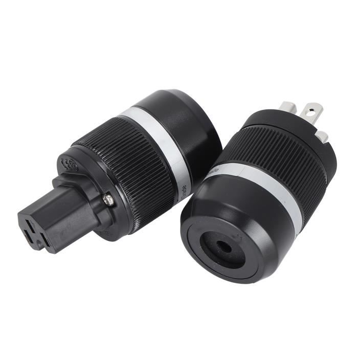 Prise Audio Monosaudio E106R/F106R - Connecteur EU Schuko Plaqué Rhodium, Cuivre Pur, 16A/250V