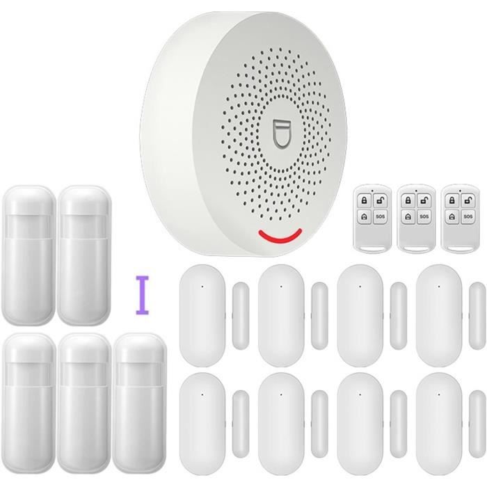 Kit Alarme Sans Fil Intelligent Sirène Et Capteurs - Neuf, Compatible Tuya Et Google Home