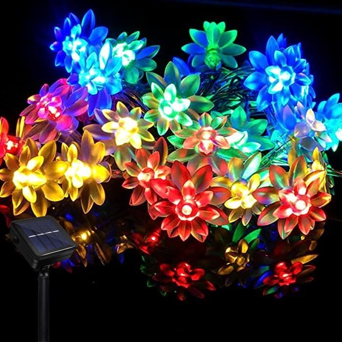 Guirlande Solaire Tubes Lumineux 22 M - 200 LED, 8 Modes, Télécommande - Étanche IP65 Pour Extérieur, Jardin, Fêtes