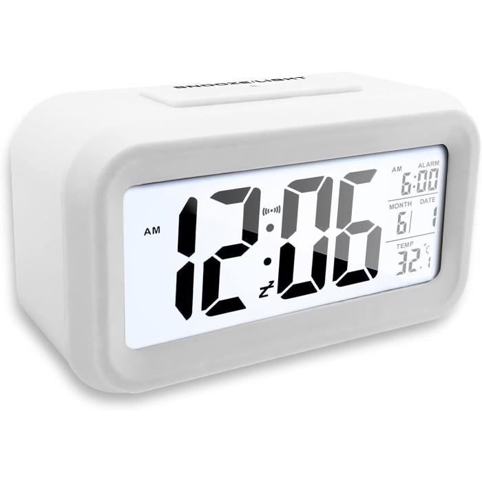 LCD RADIO CONTROLLED CLOCK HORLCDNEO SILVER GREY - Alba Création