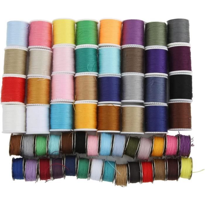 Assortiment de fils à coudre de 45 pièces, 350 verges par bobine fil de machine à coudre de fil et bobines, qualité fil de surjet pour machines à coudre overlock et 5