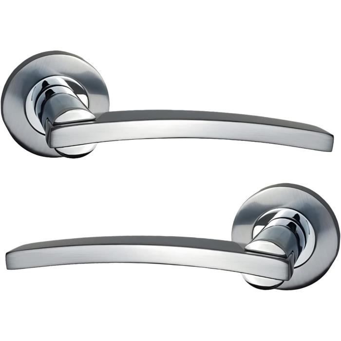 Poignées De Porte Intérieure Auto Pour Renault Clio, Mégane, Scénic, Trafic - Paire Gauche/droite - Plastique Noir - Remplacement Facile