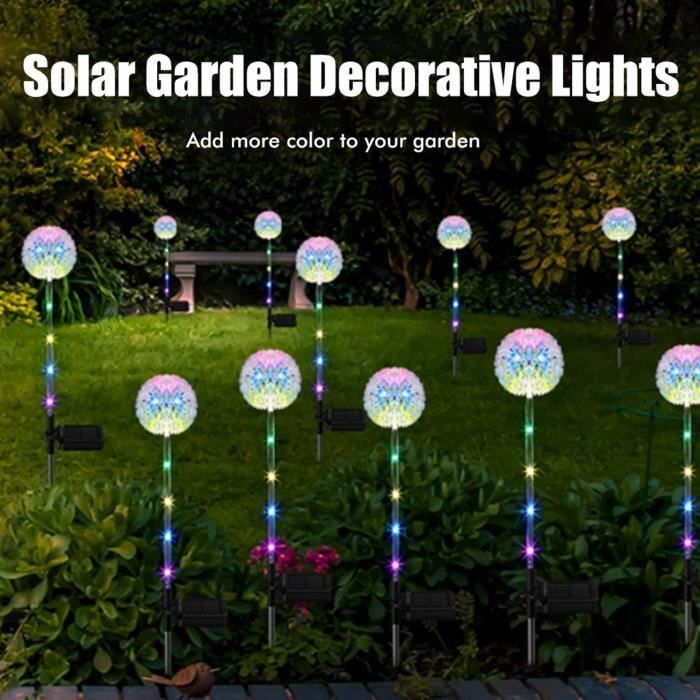 VGEBY Lampes solaires de jardin - 16 LED colorées - Décoratives pour patio et jardin