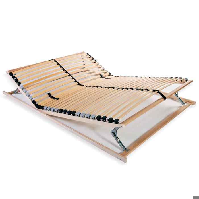 vidaXL Sommier à lattes sans matelas avec 28 lattes 7 zones 140x200 cm 246460