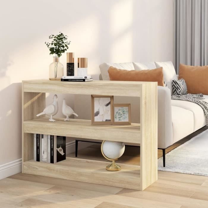 Bibliothèque - vidaXL - Chêne Sonoma - 100x30x72 cm - Meuble de salon - Séparateur de pièce