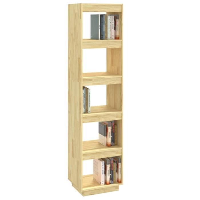 rho - meubles - bibliothèque/séparateur de pièce 40x35x167 cm pin massif - dx1149