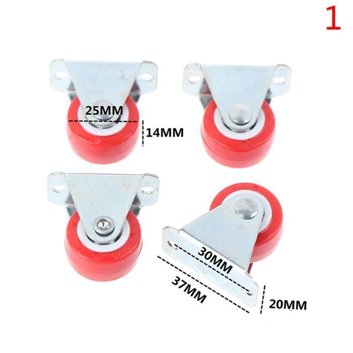 Coin Roulettes Rouge ROUE - ROULETTE,A1--Roulettes de meubles pivotantes en caoutchouc rouge ...