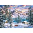 Puzzle de Noël en montagne - Castorland - 1000 pièces - Paysage et nature - Enfant 9 ans et plus-1