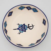 Jatte Sahel Bleu - 20 Cm De Diamètre - Fabriquée à La Main - Va Au Lave-Vaisselle Et Micro-Ondes