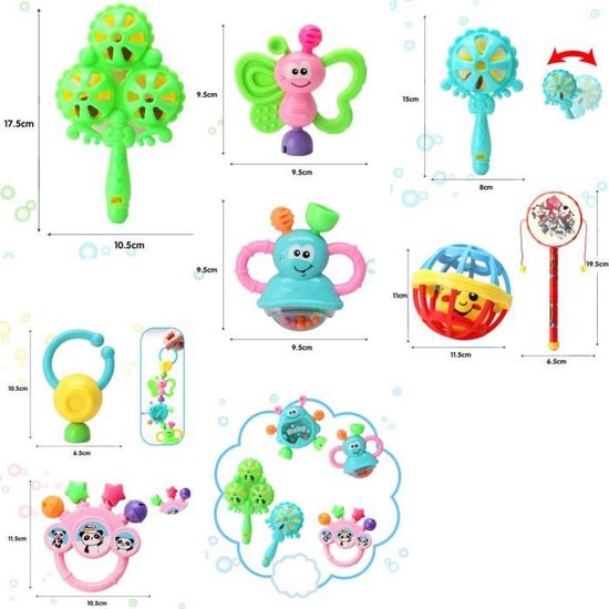 3 6 12 Mois Hochets Pour Bebes Cadeaux Pour Bebe Couleur Aleatoire Jouets Educat Cdiscount Puericulture Eveil Bebe