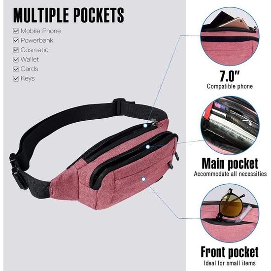 Sac Banane Pliable Avec Sangle Réglable, Sac Banane Portable Super