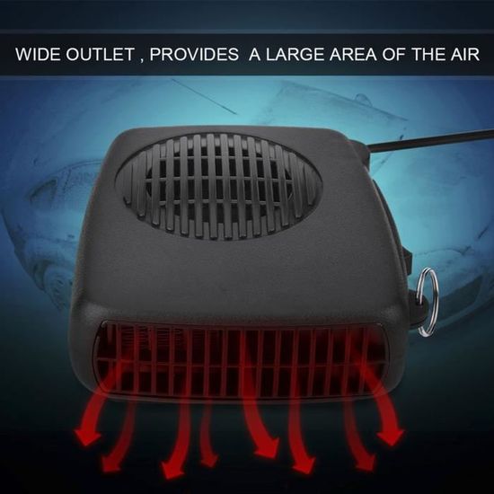 Dégivreur Chauffage Voiture 12V/24V 150W – Ventilateur 360° Rotatif, Portable, Auto Désembuage