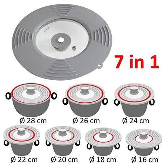 Couvercle Universel Stoneline - Fini Le Chaos Dans Le Tiroir ! Adapté Aux Casseroles Et Poêles 16-28 Cm