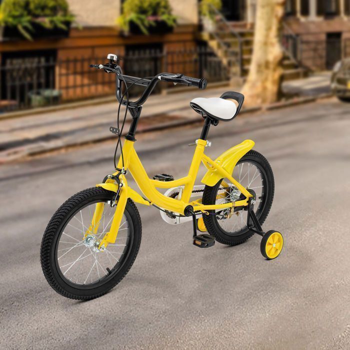 Vélo pour enfants de 16 po de Costway avec guidon réglable et deux freins à disque de type selle | Best Buy Canada