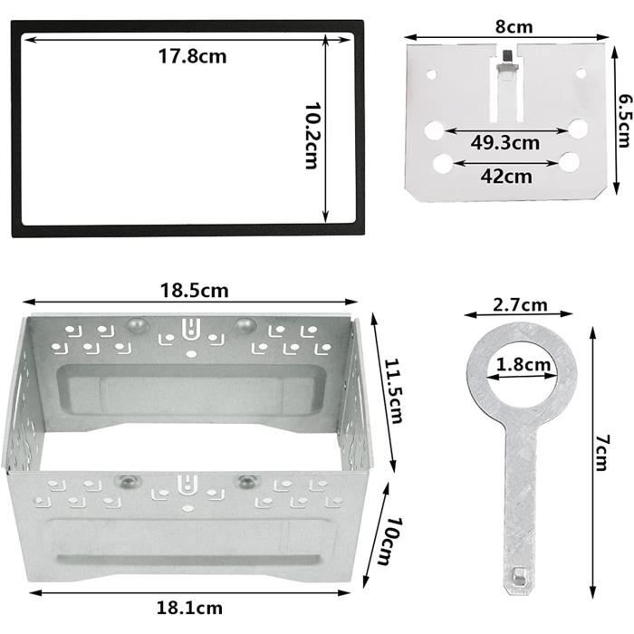 Sound-way Kit De Ontage Autoradio, Façade Cadre De Radio 1 DIN, Adaptateur Copatible Avec