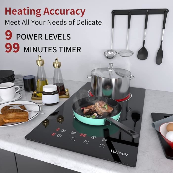 Plaque De Cuisson Vitrocu00e9ramique 90 Cm Inox Encastrable 5 Foyers ILVE