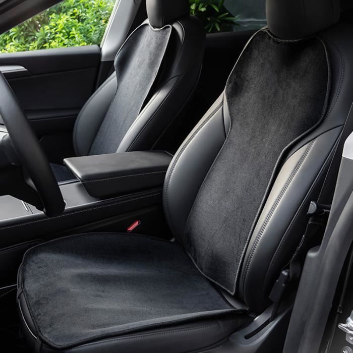 Mes 3pc blancs - Coussin de siège de voiture pour Tesla Model 3 Y, housse  de siège en flanelle blanche, tapis - Cdiscount Auto