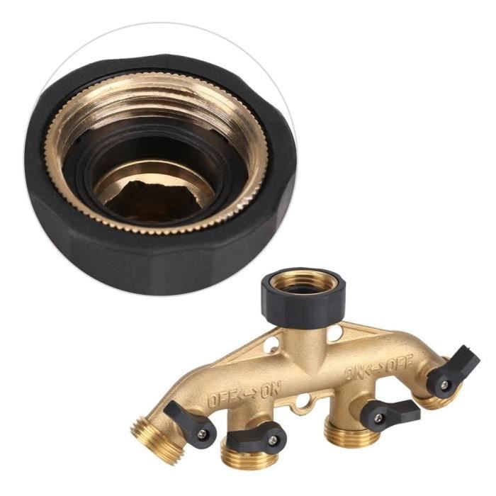 Distributeur Eau Laiton Robinetterie Répartiteur En Y En Laiton 3/4, 3/4 En Laiton, Raccord Vissé Mobile Raccord Plomberie Laiton