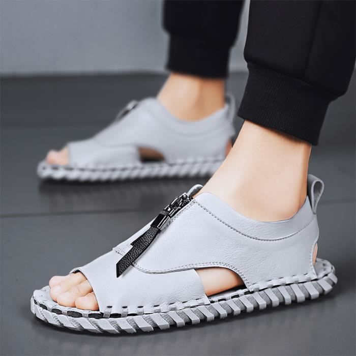 Sandales Think! En Cuir Taille 40,5 - Marron - Très Bon état D'occasion - Désinfectées