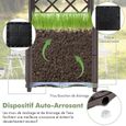 COSTWAY Jardinière avec Treillis 40x40x135 cm Auto-arrosage Plastique Style Rotin Trou de Drainage pour Plantes Grimpantes, Légumes-2