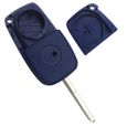 Coque clé pour Fiat Panda Bravo Qubo Grande Punto Idea Stilo - 2 Boutons Bleu - Plip télécommande avec Lame Phonillico®-2