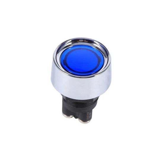 Bouton poussoir commutateur de démarrage du moteur-diamètre 35mm LED Bleu