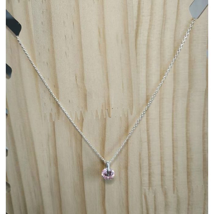 Pendentif Solitaire Goutte En Cristal Zirconium - Argent Massif 925/1000 - Bijouxia - Neuf Avec étiquettes