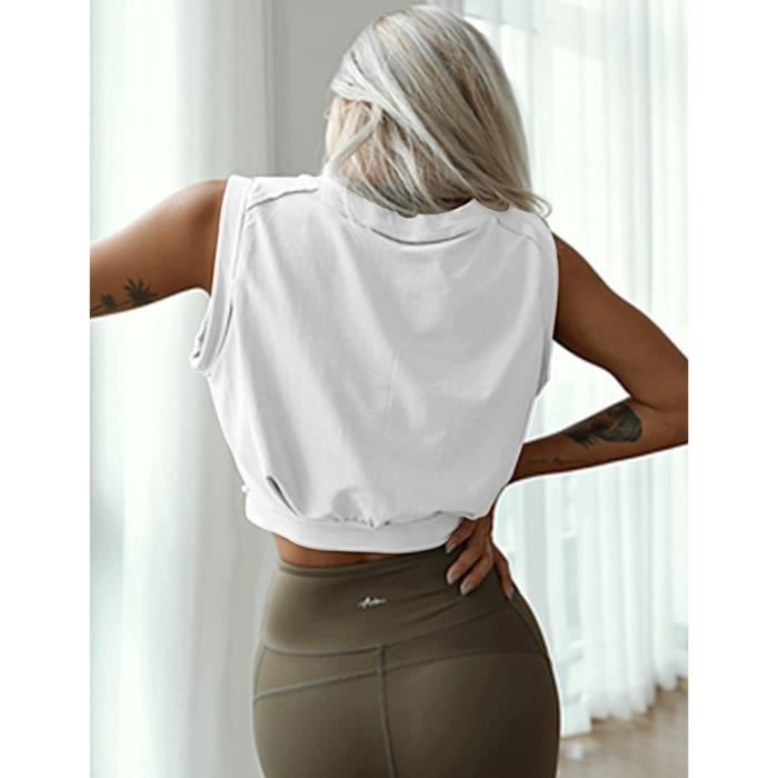Bretelles Haut Blanc Crop Top ASOS DESIGN Crop Top à Encolure