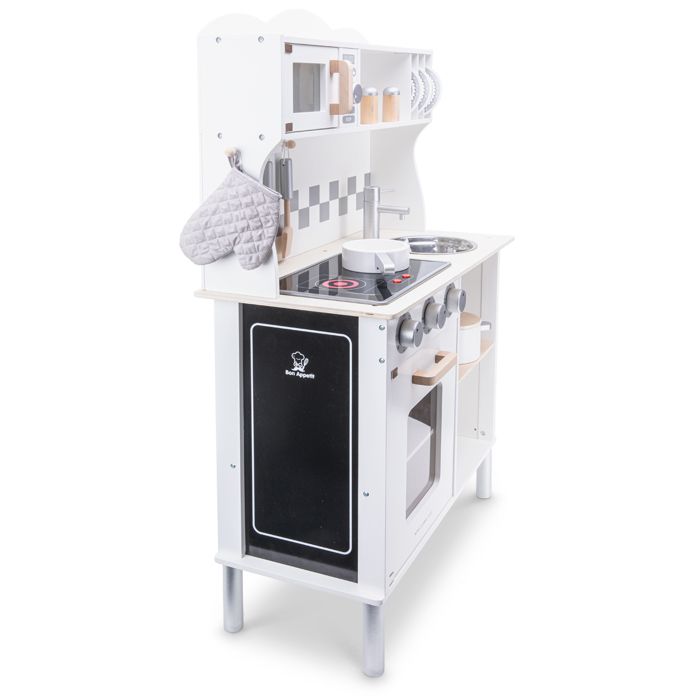 Cuisine Modern blanche - New Classic Toys 11050 - Cuisine en bois pour enfant