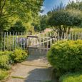 Floranica Porte de jardin Bois de noisetier hauteur: 80 cm largeur: 100 cm, Portillon incluant accessoires portail de clôture-3