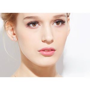 Boucles D'oreilles Flocon En Argent 925 Rhodié Avec Oxydes De Zirconium - Neufes Avec étiquettes