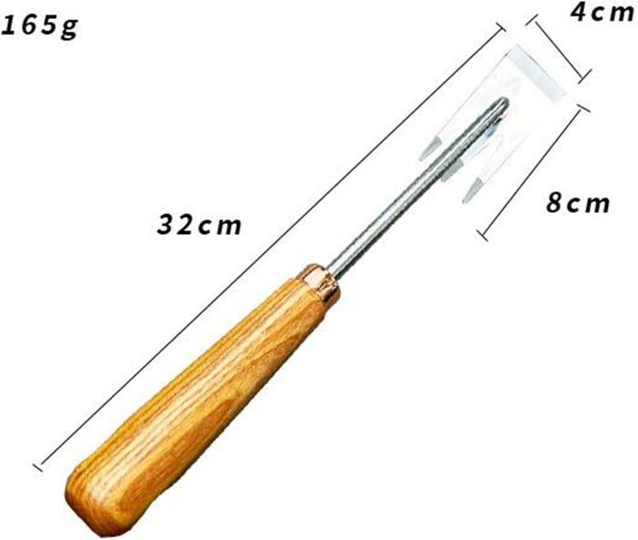 Sharplace Râteau De Jardin 40CM - Outil Désherbage Manuel 4 Dents, Multifonction Ameublissement Sol
