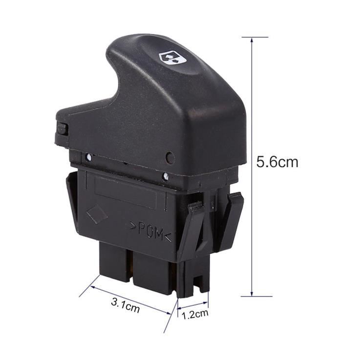 Interrupteur Lève-Vitre Électrique EBTOOLS - Compatible Renault Clio 2, Trafic 2 | Commutateur Fenêtre Principal