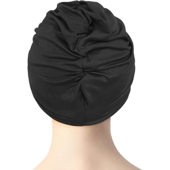 Bonnet de Bain Turban de Natation en Tissu Plissé Bonnet de Natation  Protection Cheveux et Oreilles Chapeau de Bain pour Plage Piscine Spa  Femmes