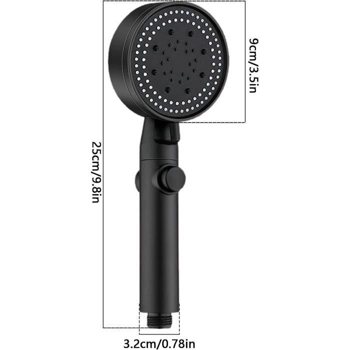 Pomme de douche haute pression multifonctionnelle avec 5 modes, pomme de  douche portative haute pression avec interrupteur marche / arrêt