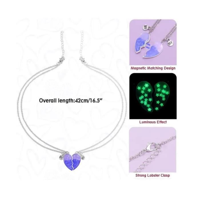 Amitié Pour 2 Filles, Meilleurs Amis Coeur Pendentif Colliers