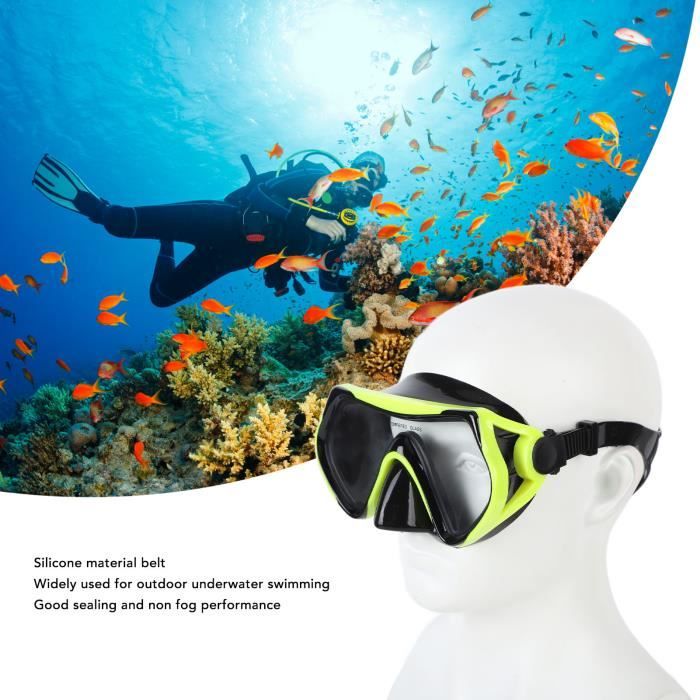 Masque de Plongée Sous-marine Ensemble de Lunettes de Plongée Anti-buée  Masque de Plongée en Apnée Jaune - Cdiscount Sport