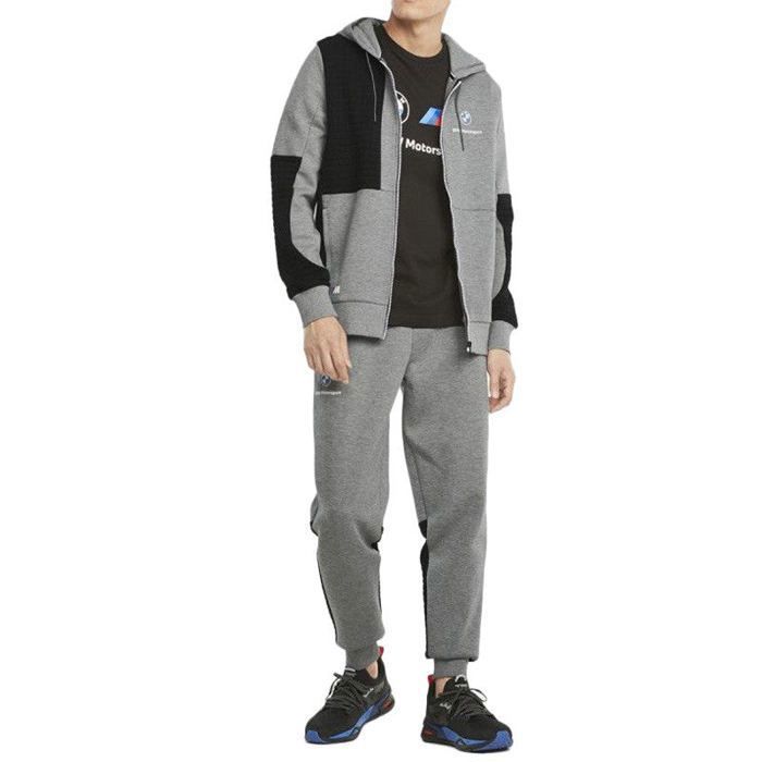 Sweat Zippé à Capuche Puma BMW MMS Full Gris Cdiscount Prêt-à-Porter
