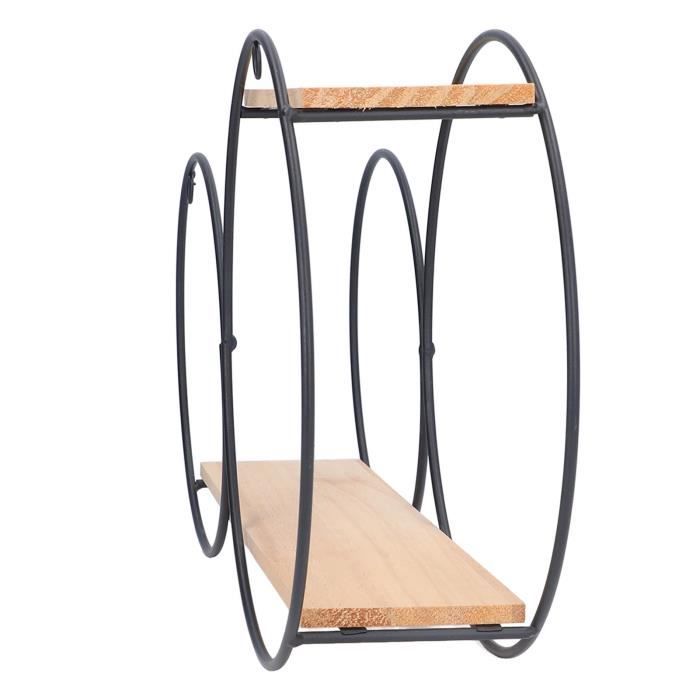 ATMOSPHERA 3S. x Home Etagère à Roulettes 4 Etages Structure en Acier Noir TONY pas cher